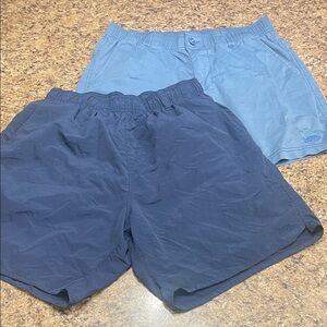 AFTCO Men's Light Blue and Dark Blue Athletic Shorts Medium